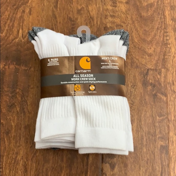 Carhartt Other - Carhartt Men’s All Season Work Crew Socks 6 Pairs